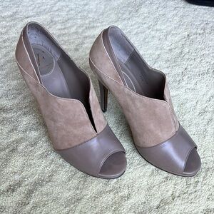 Diane von Furstenberg Gray Open Toe Booties